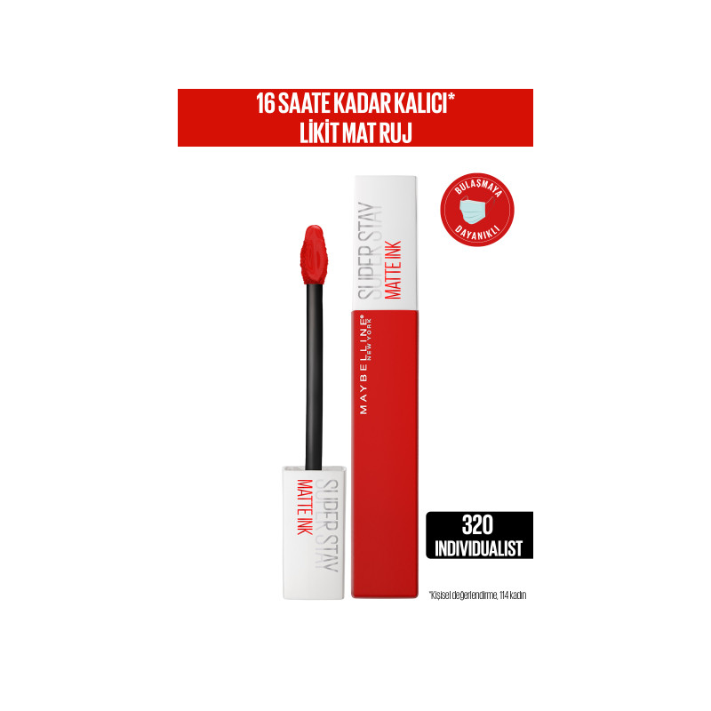 Maybelline New York Super Stay Matte Ink Likit Mat Ruj - 320 Individualist Maybelline New York Super Stay Matte Ink Likit Mat Ruj - 320 Individualist