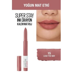 Maybelline New York Super Stay Ink Crayon Kalem Mat Ruj - 15 Lead The Way