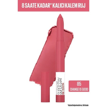 Maybelline New York Super Stay Ink Crayon Kalem Mat Ruj - Pinks Edition - 85 Change Is Good