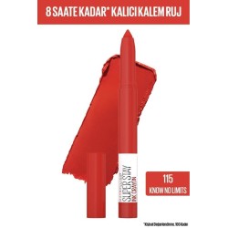 Maybelline New York Super Stay Ink Crayon Kalem Mat Ruj -115 Know No Limits
