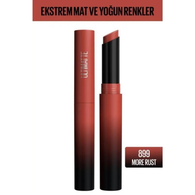 Maybelline New York Color Sensational Ultimatte Mat Ruj- 899 More Rust (Kırmızı)