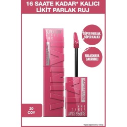Maybelline New York Super Stay Vinyl Ink Uzun Süre Kalıcı Likit Parlak Ruj -  20 COY
