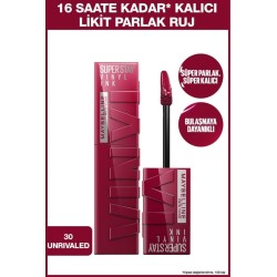 Maybelline New York Super Stay Vinyl Ink Uzun Süre Kalıcı Likit Parlak Ruj -  30 UNRIVALED