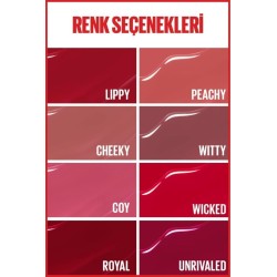 Maybelline New York Super Stay Vinyl Ink Uzun Süre Kalıcı Likit Parlak Ruj -  40 WITTY