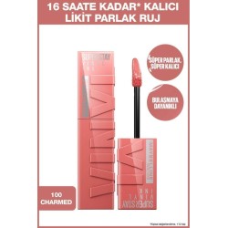 Maybelline New York Super Stay Vinyl Ink Uzun Süre Kalıcı Likit Parlak Ruj - 100