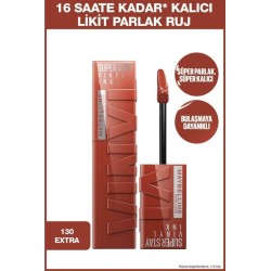 Maybelline New York Super Stay Vinyl Ink Uzun Süre Kalıcı Likit Parlak Ruj - 130 EXTRA