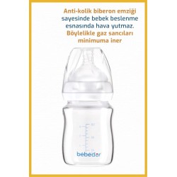 Bebedor Isıya Dayanıklı Cam Biberon 3+Ay 120ml -50301-