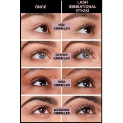 Maybelline New York Lash Sensational Yelpaze Etkili Intense Black Maskara - Ekstra Siyah