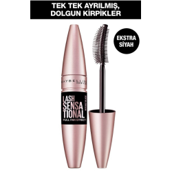 Maybelline New York Lash Sensational Yelpaze Etkili Intense Black Maskara - Ekstra Siyah 9,5 ml