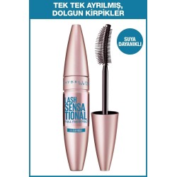 Maybelline New York Lash Sensational Yelpaze Etkili Suya Dayanıklı Siyah Maskara 9,4 ml