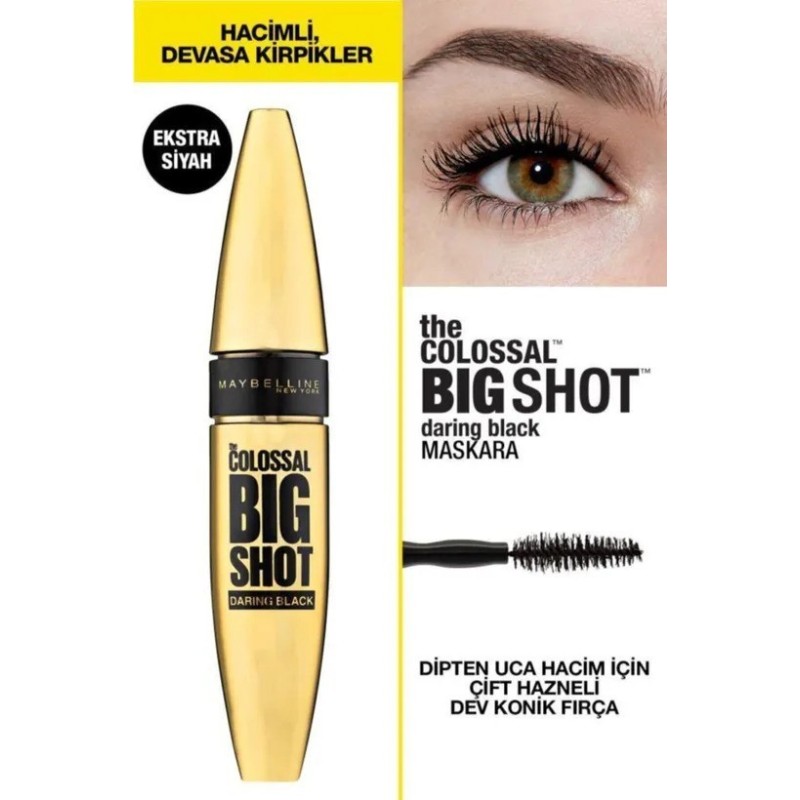 Maybelline New York The Colossal Big Shot Daring Black Maskara - Ekstra Siyah