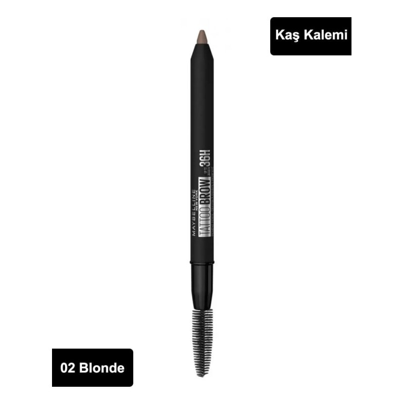 Maybelline New York Tattoo Brow 36H Kaş Kalemi 02 Blonde