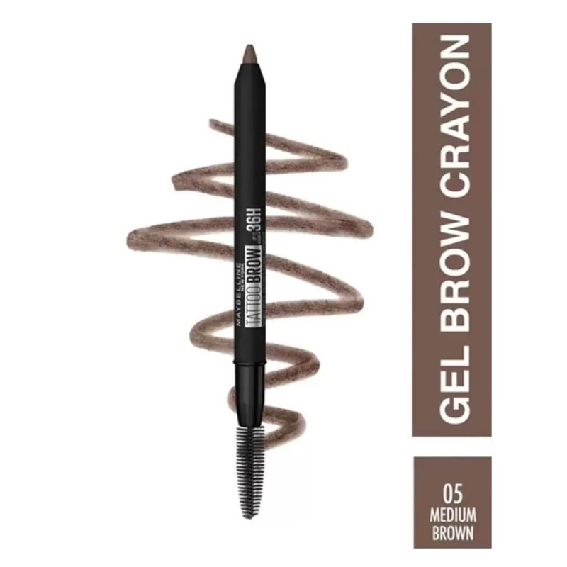 Maybelline New York Tattoo Brow 36H Kaş Kalemi 05 Medium Brown