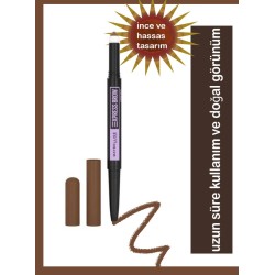 Maybelline New York Express Brow Satin Duo Çift Taraflı Kaş Kalemi - 01 Açık Ton