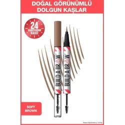 Maybelline New York Build a Brow 2in1 Kaş Kalemi ve Jeli Soft Brown - 255