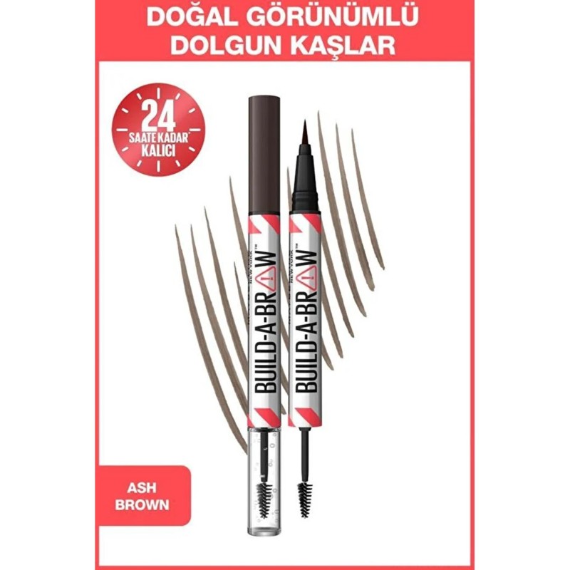Maybelline New York Build a Brow 2in1 Kaş Kalemi ve Jeli Ash Brown - 259