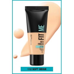 Maybelline New York Fit Me Matte+Poreless Fondöten - 112 Soft Beige 30 ml