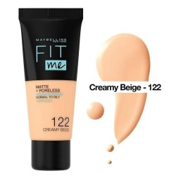Maybelline New York Fit Me Matte+Poreless Fondöten - 122 Creamy Beige 30 ml