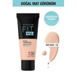 Maybelline New York Fit Me Matte+Poreless Fondöten - 130 Buff Beige 30 ml