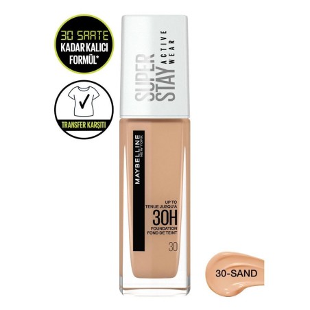 Maybelline New York Superstay Active Wear Fondöten- 30 Sand 30 ml