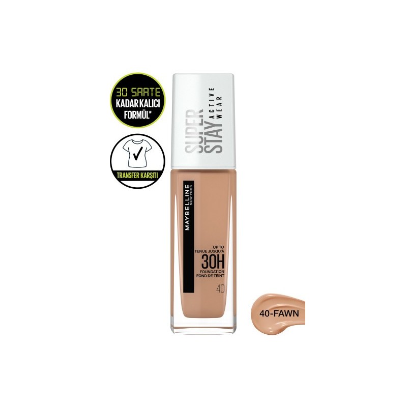 Maybelline New York Superstay Active Wear Fondöten- 40 Fawn 30ml