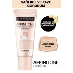 Maybelline New York Affinitone  Fondöten - 03 Light Sandbeige 30 ml
