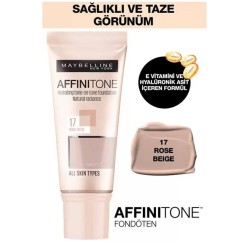 Maybelline New York Affinitone  Fondöten - 17 Rose Beige 30 ml