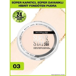 Maybelline New York Superstay Hibrit Pudra-Fondöten - 03 9gr