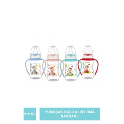 Bebedor Yumuşak Uçlu Silikon Su Oluklu Bardak 210 ml -503