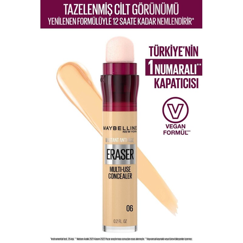 Maybelline New York Instant Anti Age Eraser Kapatıcı - 06 Neutralizer 6,8 ml Maybelline New York Instant Anti Age Eraser Kapatıcı - 06 Neutralizer 6,8 ml