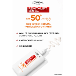 Loreal Paris Revitalift SPF 50+ Yüz Güneş Kremi ( Fluid Krem )  50ml
