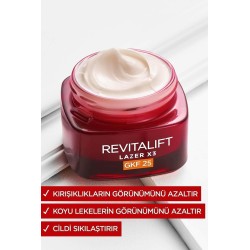 Loreal Revitalift Lazer X3 Leke ve Kırışıklık Karşıtı Spf25 Bakım Kremi 50ml