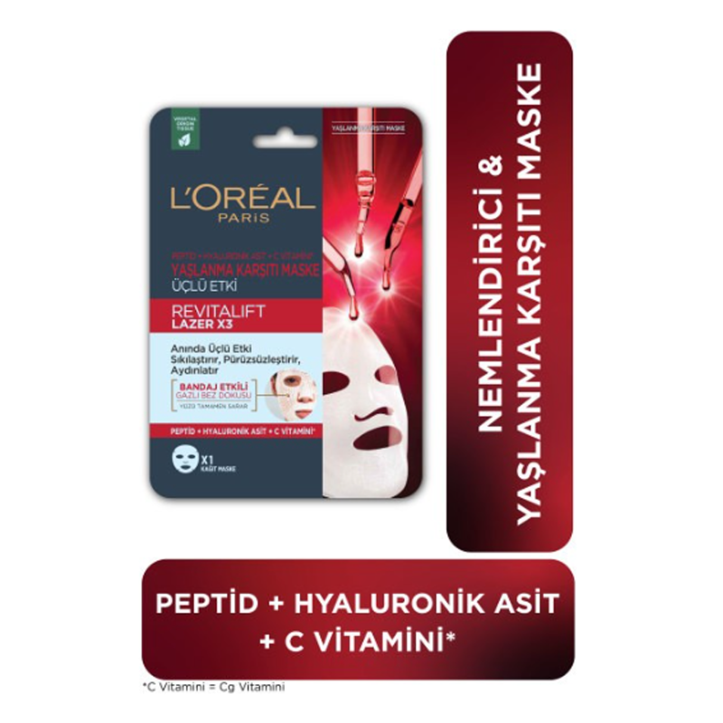 Loreal Paris Revitalift Yaşlanma Karşıtı Lazer Maske 1 Adet