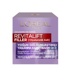 Loreal Paris Revitalift Filler Dolgunlaştırıcı Yaşlanma Karşıtı Gece Bakım Kremi 50 ml