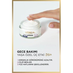 L'Oreal Paris Yaş Uzmanı 50+ Yenileyici Gece Bakım Kremi 50 ml