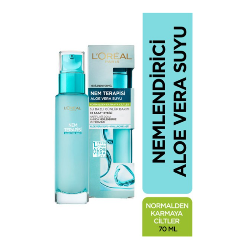 Loreal Paris Nem Terapisi Aloe Vera Suyu ( Normalden Karmaya Ciltler ) 70 ml