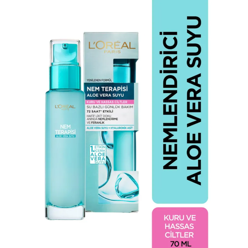 Loreal Paris Nem Terapisi Aloe Vera Suyu ( Kuru ve Hassas Ciltler ) 70 ml