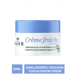 Nuxe Creme Fraiche Glow Rich Moisturizing Cream 48H - Nemlendirici Organik Yoğun Bakım Kremi - 50 ml