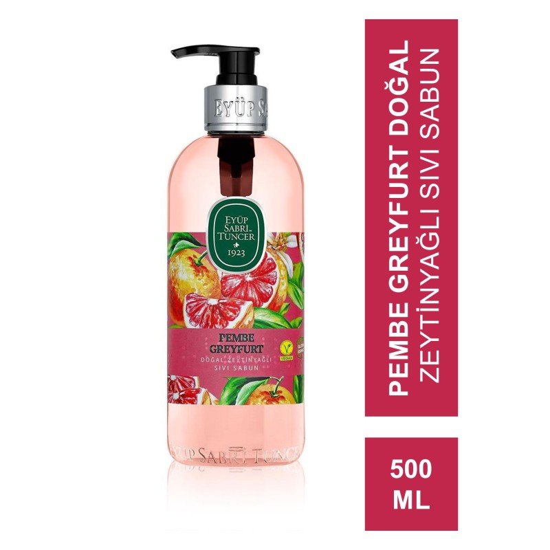Eyüp Sabri Tuncer Pembe Greyfurt Doğal Zeytinyağlı Sıvı Sabun 500 ml