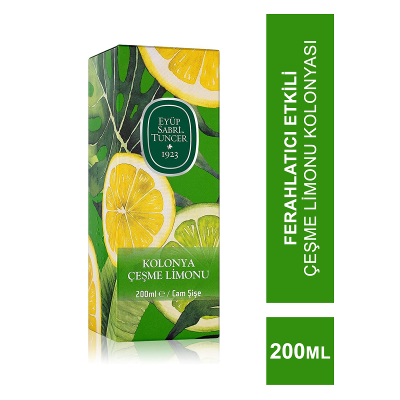 Eyüp Sabri Tuncer Çeşme Limonu Kolonya Cam Şişe 200 ml