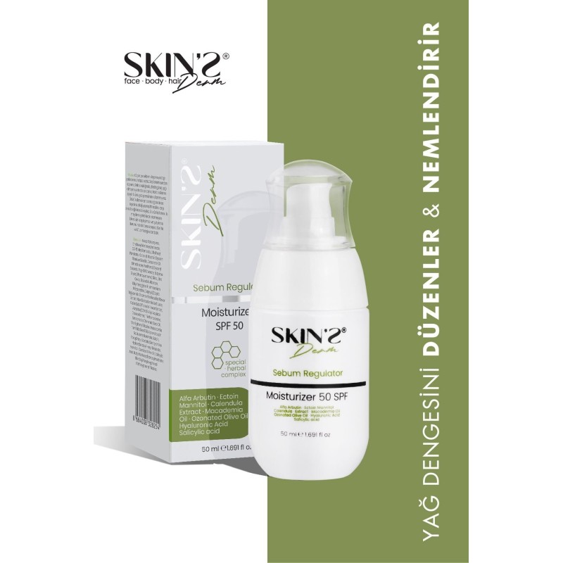 Skins Derm Sebum Regulator Moisturizing Spf50 Cream 50 ml