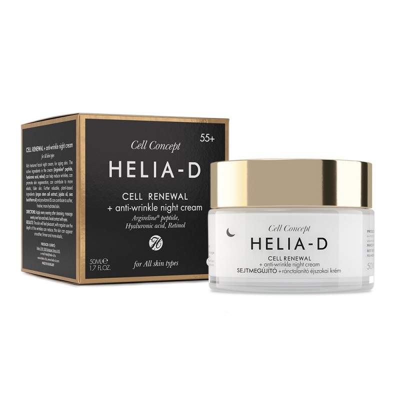 Helia-D Cell Concept Hücre Yenileyici Kırışıklık Karşıtı Gece Kremi 55+ 50ml