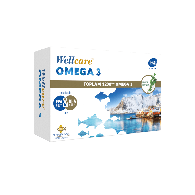 Wellcare Omega 3 1200mg Balık Yağı 30 Kapsül