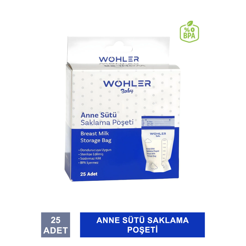 Wohler Baby Anne Sütü Saklama Poşeti 25 Adet