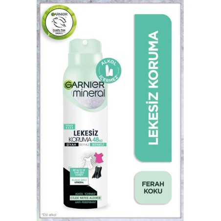 Garnier Mineral Lekesiz Koruma Ferah Koku Sprey Deodorant 150 ml