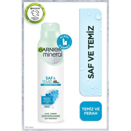 Garnier Mineral Saf&Temiz Sprey Deodorant 150 ml