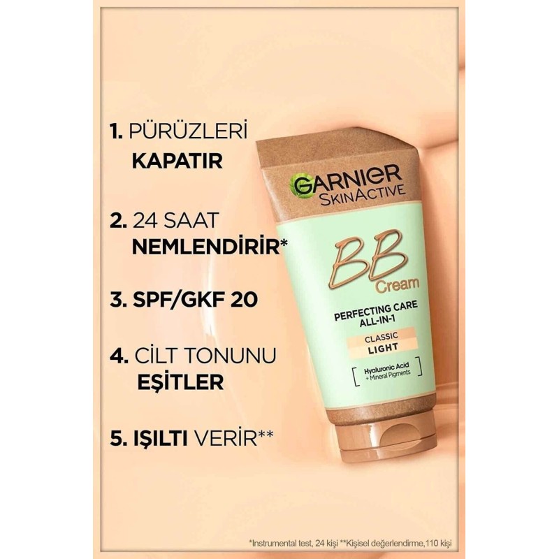 Garnier Mucizevi Cilt Kusursuzlaştırıcı BB Krem - Açık Ton - Spf15 50 ml