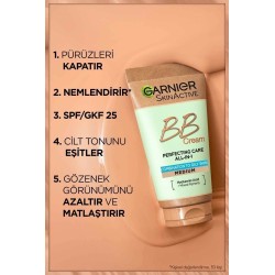 Garnier Mucizevi Cilt Kusursuzlaştırıcı BB Krem - Orta - Spf25 50 ml
