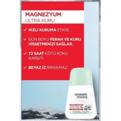 Garnier Mineral Magnezyum Ultra Kuru Roll-on 50 ml
