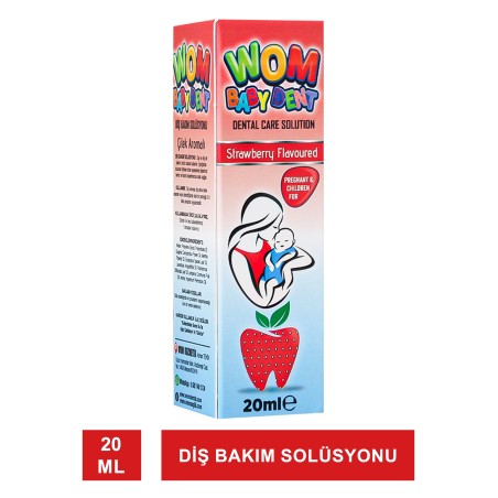 Wom Baby Dent Diş Bakım Solüsyonu ( Çilek Aromalı ) 20 ml